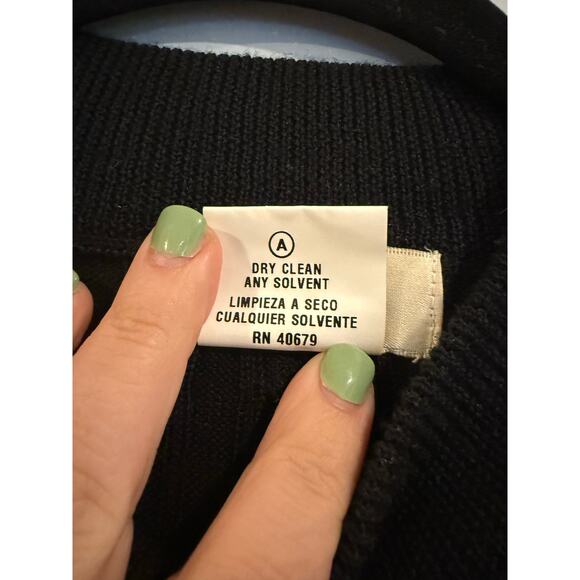 HB II by Harvé Benard Black Cable Knit Mock Neck Sweater – Size Large - Picture 4 of 4